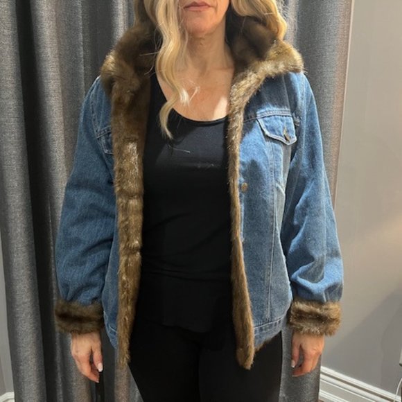 Fur lined Jean jacket - Picture 1 of 3
